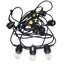 48FT String Lights Outdoor E27 S14 Edison Bulb included Christmas Waterproof connectable serial led string lights